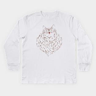 Red nose Kitty Kids Long Sleeve T-Shirt